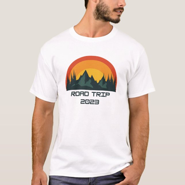 Family Reunion Road Trip 2023 Mountain Sunset T-Shirt (Front)