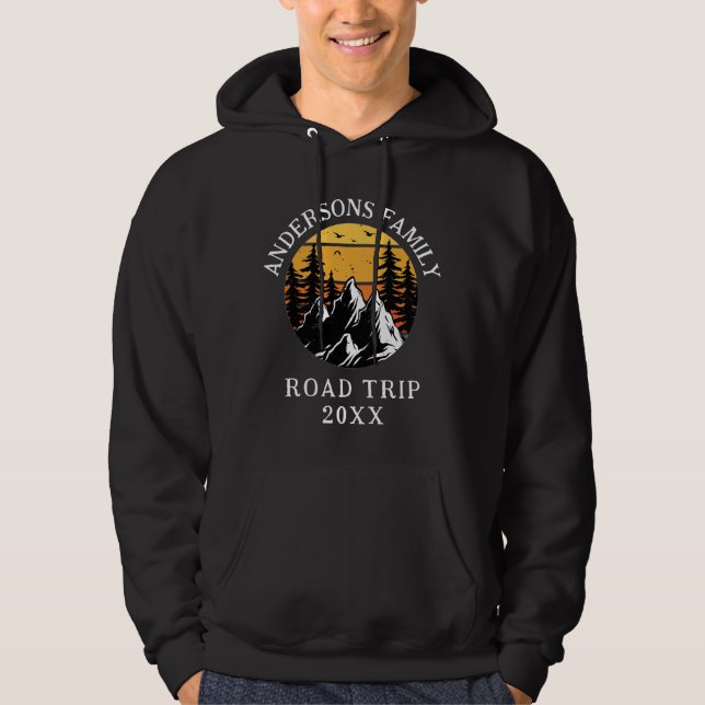 Family Reunion Road Trip Mountain Personalised   Hoodie (Front)
