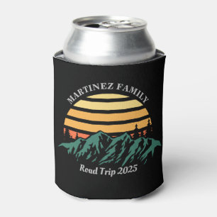 Family Reunion Road Trip Mountain Sunset Custom  Can Cooler