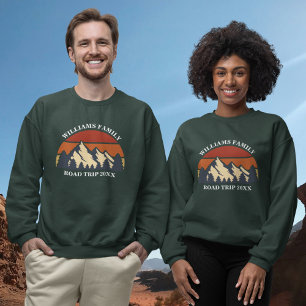 Family Reunion Road Trip Mountain Sunset Custom Sweatshirt