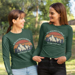 Family Reunion Road Trip Mountain Sunset Custom T-Shirt<br><div class="desc">This cool retro sunset over rocky mountains in nature makes a great image for a set of customized t-shirts for a family reunion, road trip, or summer vacation. Commemorate your holiday week with matching tees for mom, dad, brother and sister. Just add your own last name and the year with...</div>