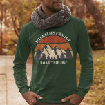Family Reunion Road Trip Sunset Custom Long Sleeve T-Shirt<br><div class="desc">This cool retro sunset over rocky mountains in nature makes a great image for a set of customised t-shirts for a family reunion, road trip, or summer vacation. Commemorate your holiday week with matching tees for mum, dad, brother and sister. Just add your own last name and the year with...</div>