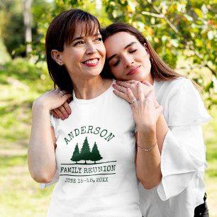 Family Reunion Rustic Pine Trees Women's T-Shirt