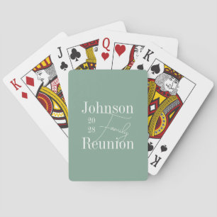 Family Reunion Sage Green Playing Cards