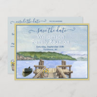 Family Reunion Save the Date Lake Dock QR Code