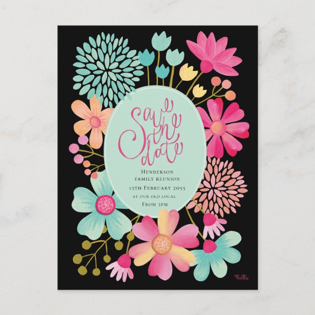 Family Reunion Save the Date Party Postcard (Front)