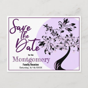 Family Reunion Save The Date Trendy Announcement Postcard