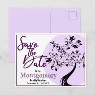 Family Reunion Save The Date Trendy Announcement Postcard