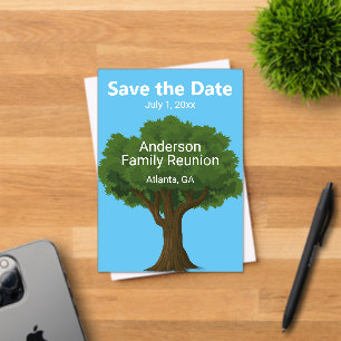Family Reunion Save the Date with Tree Acrylic Invitations