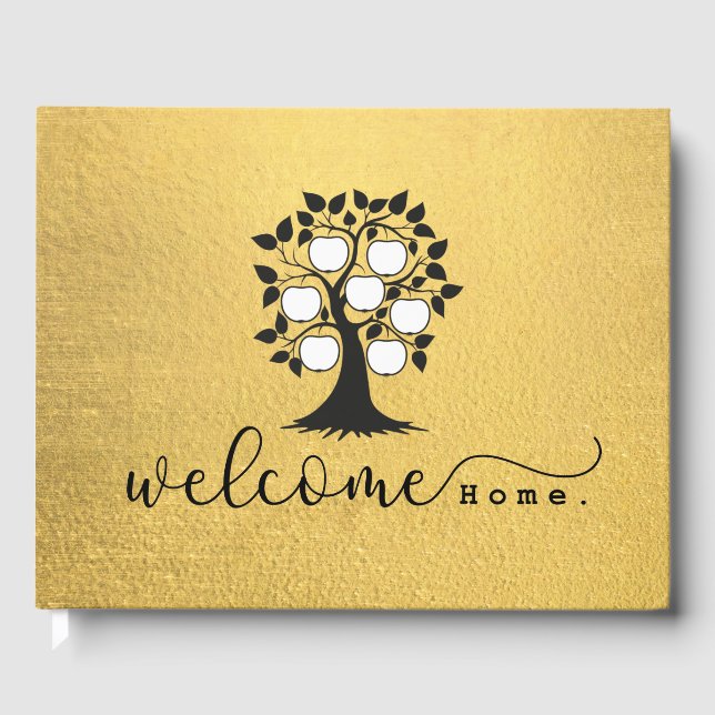 Family Reunion Sign in Book, Message Book, Memory  Guest Book (Front)