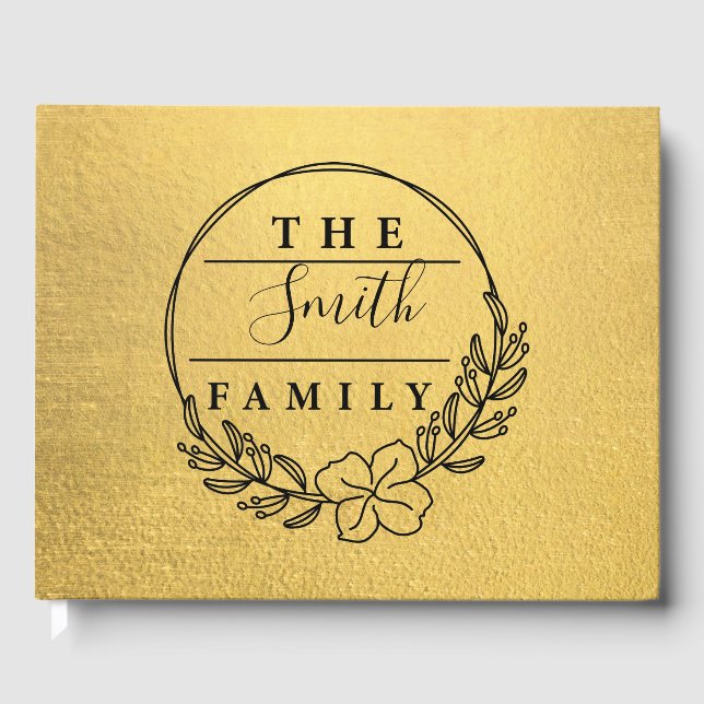 Family Reunion Sign in Book, Message Book, Memory  Guest Book (Front)