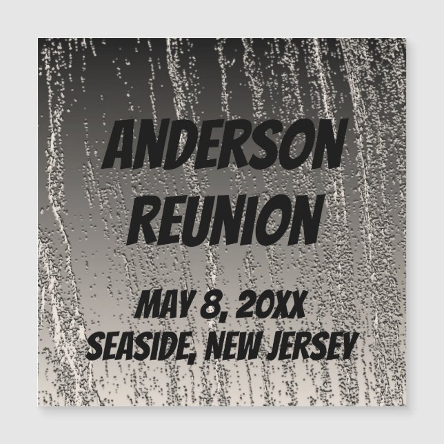 Family Reunion Silver Stripe Keepsake Announcement (Front)