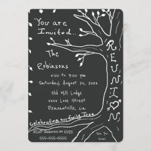Family Reunion Simple Family Tree Invitation