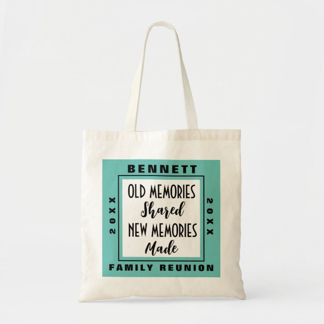 Family Reunion Souvenir Pick a Colour Fun Tote Bag (Front)