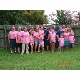 family reunion standing photo sculpture