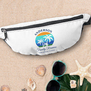 Family Reunion Summer Beach Palm Trees Bum Bags