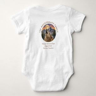 Family Reunion Summer Holiday Wolf Mountain Sunset Baby Bodysuit