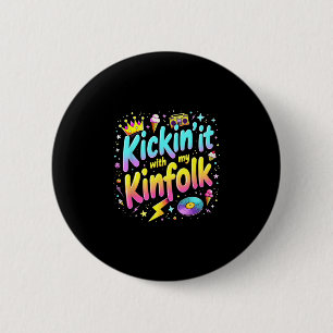 Family Reunion Summer Kickin' It With My Kinfolk F 6 Cm Round Badge