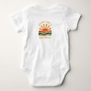 Family Reunion Summer Sunset Beach Baby Bodysuit