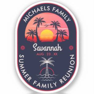 Family Reunion Summer Sunset Beach Palm Tree