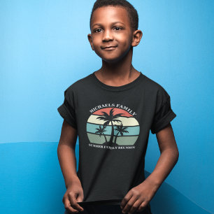 Family Reunion Summer Sunset Beach Palm Tree Toddler T-Shirt