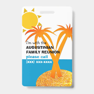 Family Reunion Summer Vacation LOST CHILD ID Badge