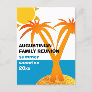 Family Reunion Summer Vacation Postcard