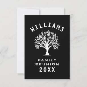 Family Reunion Summer Vacation Road Trip Cool Tree RSVP Card