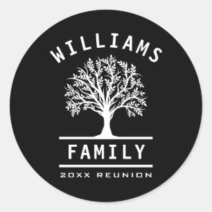 Family Reunion Summer Vacation Road Trip Tree Classic Round Sticker