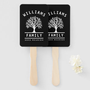 Family Reunion Summer Vacation Road Trip Tree Hand Fan