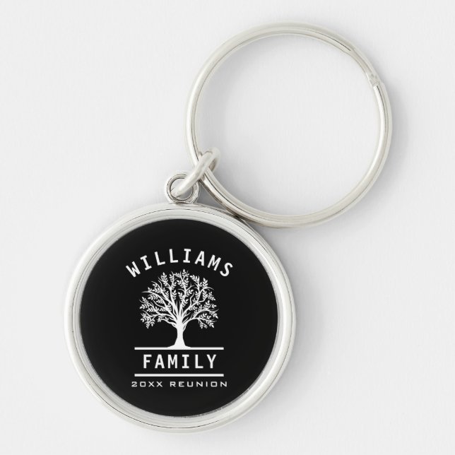 Family Reunion Summer Vacation Road Trip Tree Key Ring (Front)