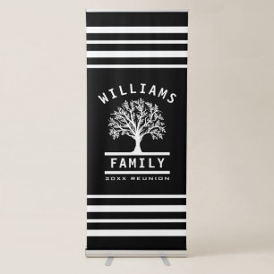Family Reunion Summer Vacation Tree Silhouette Retractable Banner