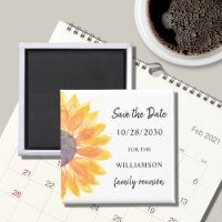 Family Reunion Sunflower Save The Date 