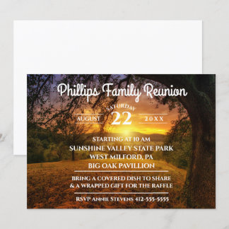Family Reunion Sunrise Photo Invitation