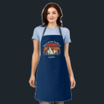 Family Reunion Sunset Mountain Blue Monogrammed Apron<br><div class="desc">This awesome sunset over rocky mountains in nature makes a great image for a monogrammed apron for a family reunion, road trip, or summer vacation. Commemorate your event by coordinating with matching monogram gifts for mum, dad, brother and sister. Just add your own name and the year with our personalisation...</div>