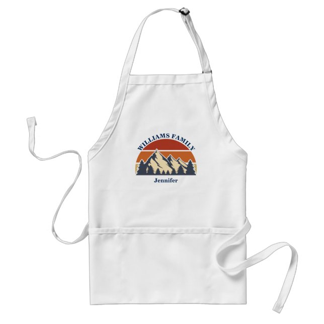 Family Reunion Sunset Mountain Forest Personalised Standard Apron (Front)