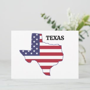 Family Reunion 🎉 Texas State Map USA Flag  Invitation