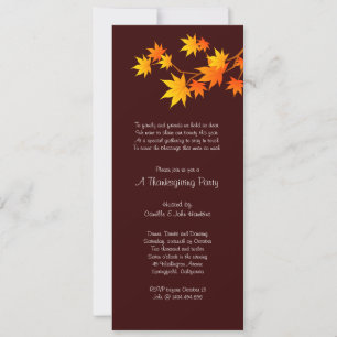 Family Reunion Thanksgiving Dinner Party Invitation