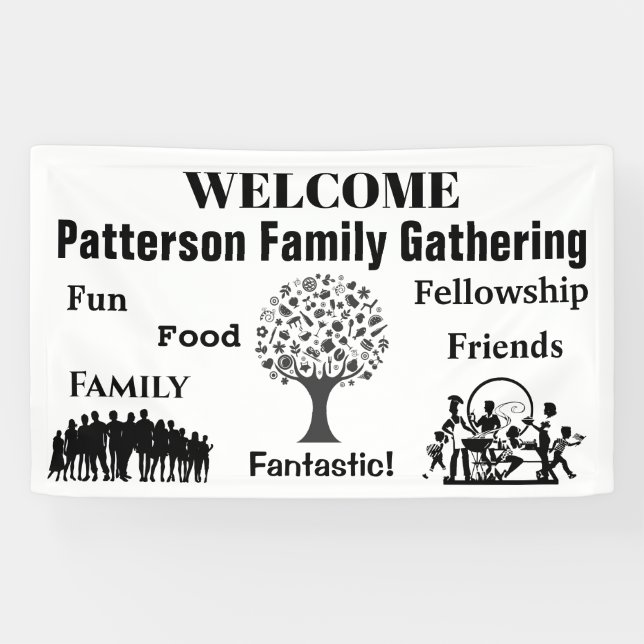 Family Reunion Themed - Customisable Banner (Horizontal)