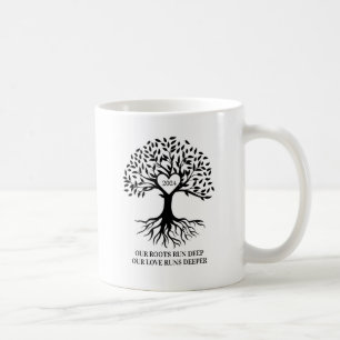 Family reunion tree black and white mug