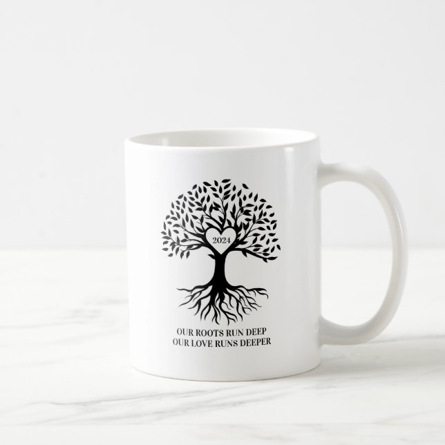 Family reunion tree black and white mug (Right)