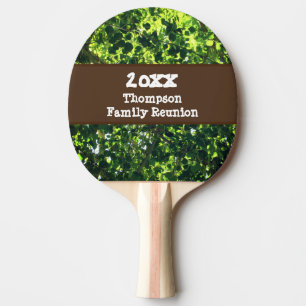 Family Reunion Tree Branches and Leaves Event Ping Pong Paddle