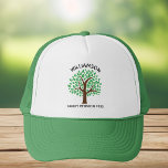 Family Reunion Tree Cute Custom Matching Green Trucker Hat<br><div class="desc">Customise these cute matching tree hats in green for your next family reunion. Personalise with your family's last name above the green leaves with the event and year underneath the nature drawing.</div>