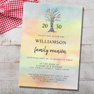Family Reunion Tree Invitation