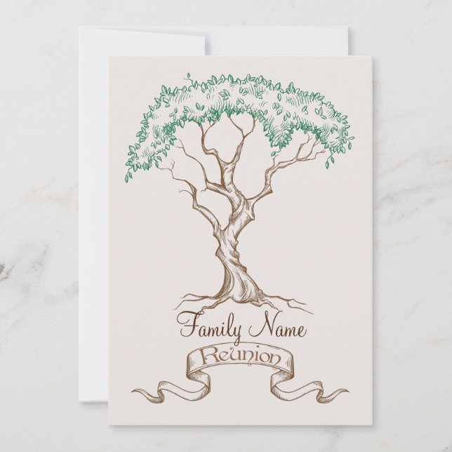 Family Reunion Tree Invitation (Front)