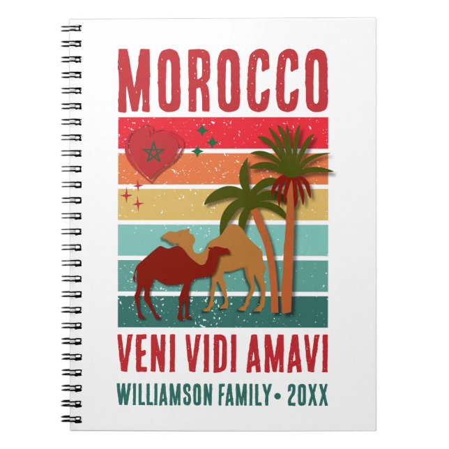 Family Reunion Vacation Morocco Trip Group  Notebook (Front)