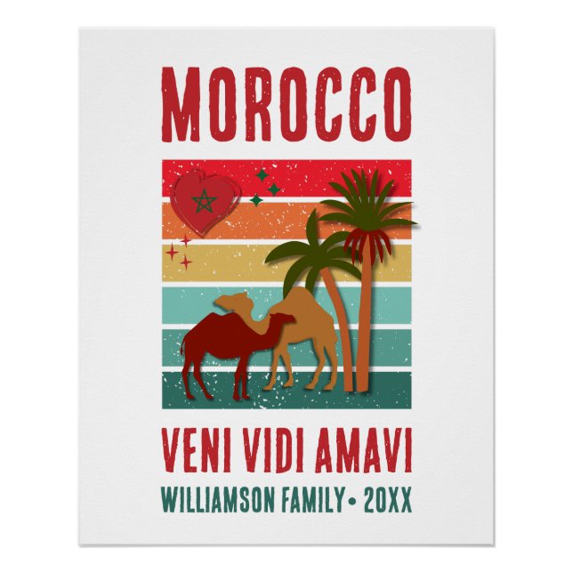 Family Reunion Vacation Morocco Trip Souvenir  Poster (Front)