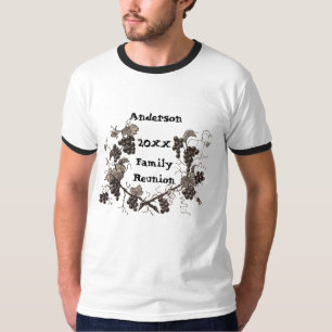 Family Reunion Vintage Grape Vine Frame Event T-Shirt