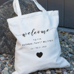 Family Reunion Welcome Bag, Black Text Tote Bag<br><div class="desc">Fill this lovely bag with favorite treats to welcome guests to your family reunion!</div>