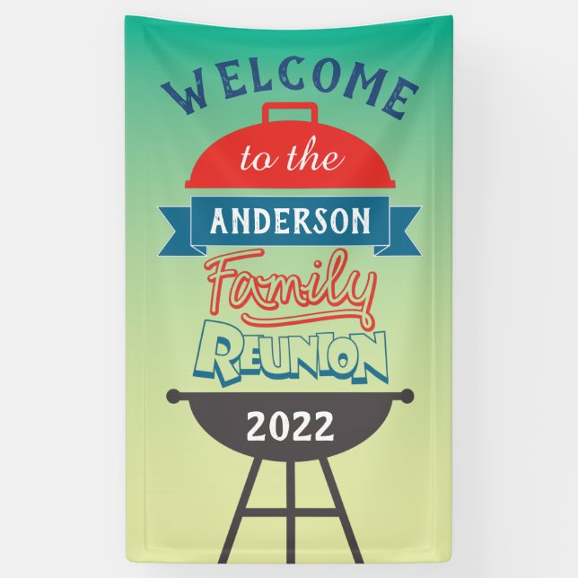 Family Reunion Welcome Banner (Vertical)